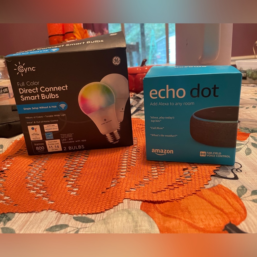 Amazon Echo dot and Cync Light bulbs